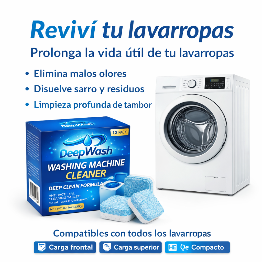 Deep Wash- PACK 12 PASTILLAS PARA LAVARROPA